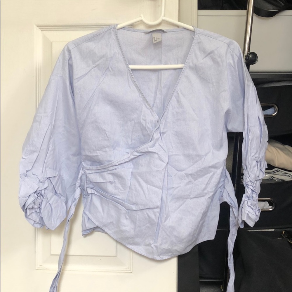 H&M criss cross blouse